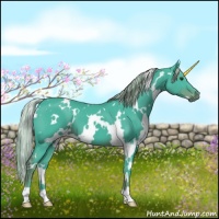 Horse Color:Watercolor White Spotted Liver Chestnut 