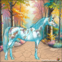 Horse Color:Nacre Thunderstruck White Spotted Silver Grullo Splash Frame