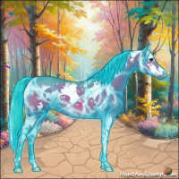 Horse Color:Thunderstruck Watercolor Bay Splash Frame 