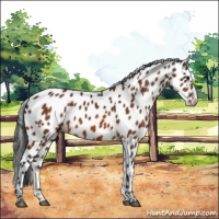 Horse Color:Bay Leopard 