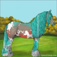 Horse Color:Watercolor White Spotted Brown 
