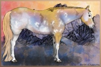 Horse Color:Watercolor White Spotted Liver Red Onyx Ice