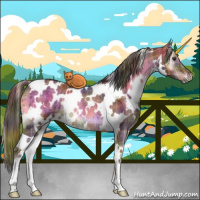 Horse Color:Nacre Plaid  White Spotted Liver Red Onyx 