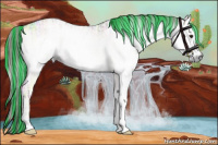 Horse Color:Gray Painted Red Onyx Ice