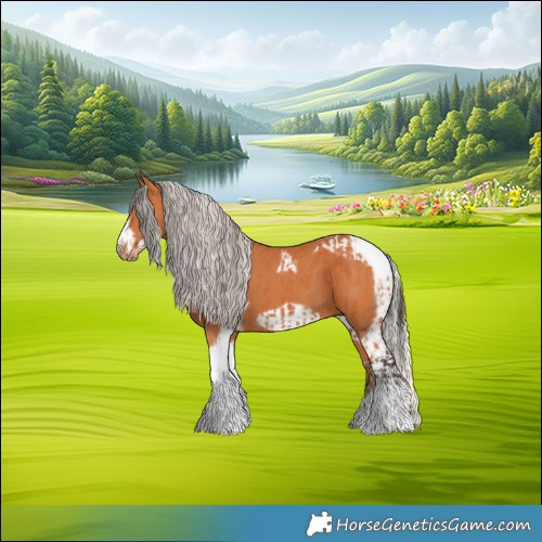 Horse Color:Bay Tobiano Frame  and Silver Bay Tobiano Frame 