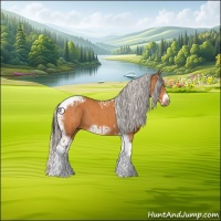 Horse Color:Bay Tobiano Frame  and Silver Bay Tobiano Frame 