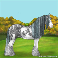 Horse Color:Painted White Spotted Black Ice Sabino Splash Varnish 
