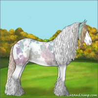 Horse Color:Watercolor White Spotted Chestnut Ice Splash Varnish 