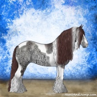 Horse Color:Chocolate Brown Chinchilla Ice Sabino Tobiano Rabicano 