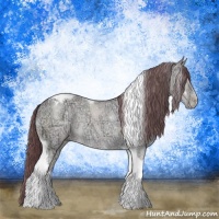 Horse Color:Chocolate Brown Chinchilla Ice Pearl Tobiano