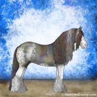 Horse Color:Nacre White Spotted Black