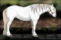 Horse Color:Smoky Creme Dun Tobiano Near Fewspot