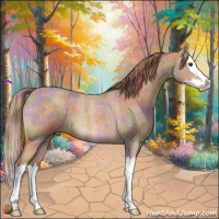 Horse Color:Nacre Red Roan Splash 