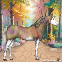 Horse Color:Nacre Chestnut Splash Rabicano 
