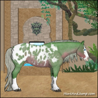 Horse Color:Watercolor Silver Smoky Blue Roan Sabino Splash Blanket 