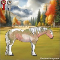 Horse Color:Watercolor White Spotted Silver Black Tobiano 