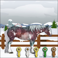 Horse Color:Watercolor White Spotted Silver Brown Ice Rabicano 