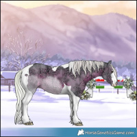 Horse Color:Watercolor White Spotted Silver Black Ice Tobiano 