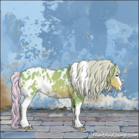 Horse Color:Watercolor White Spotted Silver Black Appaloosa 