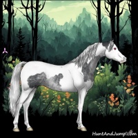 Horse Color:Silver Black Chinchilla Splash Tobiano 