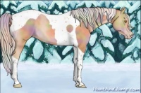 Horse Color:Nacre Silver Classic Champagne Tobiano 