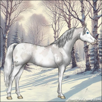 Horse Color:Platinum White Spotted Liver Chestnut Pearl Mushroom Splash 