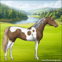 Horse Color:Chocolate Palomino Tobiano 