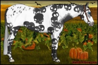 Horse Color:Black Splash Tobiano Frame Blanket 