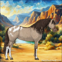 Horse Color:Liver Red Dun Blanket Brindle 