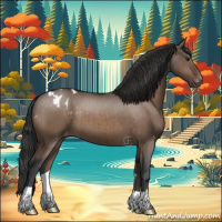 Horse Color:Brown Dun Blanket Brindle 