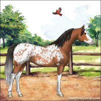 Horse Color:Bay Roan Splash Appaloosa Rabicano 