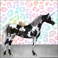 Horse Color:White Spotted Midnight Chocolate Silver Black Chinchilla Ice