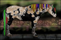 Horse Color:Painted White Spotted Buckskin Ice Dun 