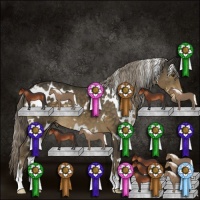 Horse Color:White Spotted Chocolate Palomino Mushroom 