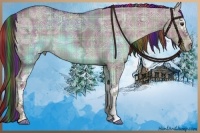 Horse Color:Painted Plaid  White Spotted Liver Red Dun Ice 