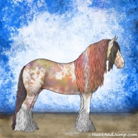 Horse Color:Nacre Buckskin Ice Sabino Tobiano Rabicano 