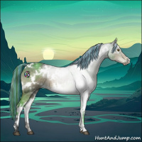 Horse Color:Painted White Spotted Brown Dun 