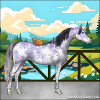 Horse Color:Plaid  White Spotted Sable Champagne Ice Dun Splash 