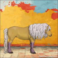 Horse Color:Watercolor Silver Buckskin Sabino 