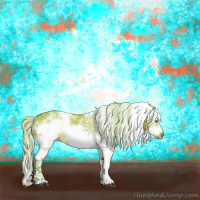 Horse Color:Watercolor White Spotted Silver Brown Dun Frame Rabicano 