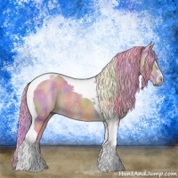 Horse Color:Nacre Watercolor Brown Sabino Tobiano Rabicano