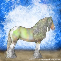 Horse Color:Nacre Watercolor Silver Blue Onyx Tobiano