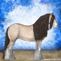 Horse Color:Sable Champagne Ice Sabino Rabicano 