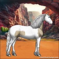 Horse Color:Silver Smoky Black Ice Splash Tobiano 