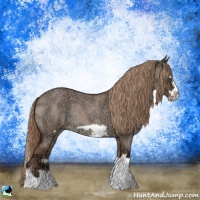 Horse Color:Liver Red Dun Ice Roan Splash Frame Rabicano 