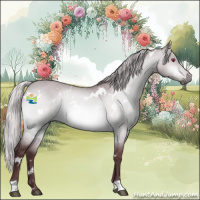 Horse Color:White Spotted Chocolate Silver Brown Chinchilla Dun 