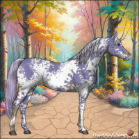 Horse Color:Watercolor White Spotted Chestnut 