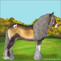Horse Color:Silver Smoky Blue Onyx Tobiano Varnish