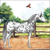 Horse Color:Black Splash Appaloosa 