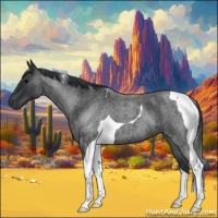 Horse Color:Blue Roan Tobiano 